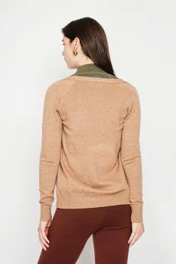 C&Jo Gilets Et Cardigans|Gilet col v boutonné camel