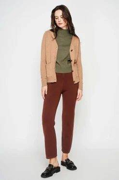 C&Jo Gilets Et Cardigans|Gilet col v boutonné camel