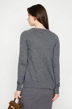 C&Jo Gilets Et Cardigans|Gilet col v boutonné loup