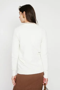 C&Jo Gilets Et Cardigans|Gilet col v boutonné naturel