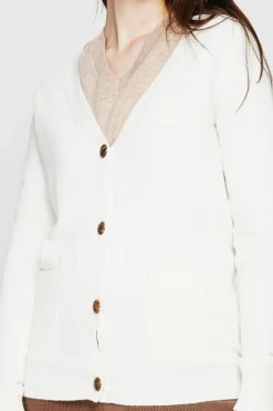 C&Jo Gilets Et Cardigans|Gilet col v boutonné naturel