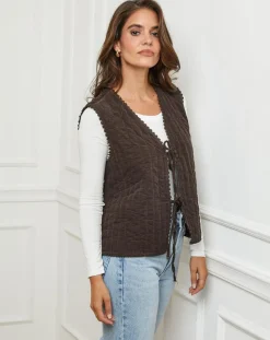 L'Armoire de Suzette Gilets Et Cardigans|Gilet Diane choco
