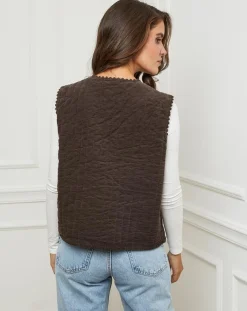L'Armoire de Suzette Gilets Et Cardigans|Gilet Diane choco