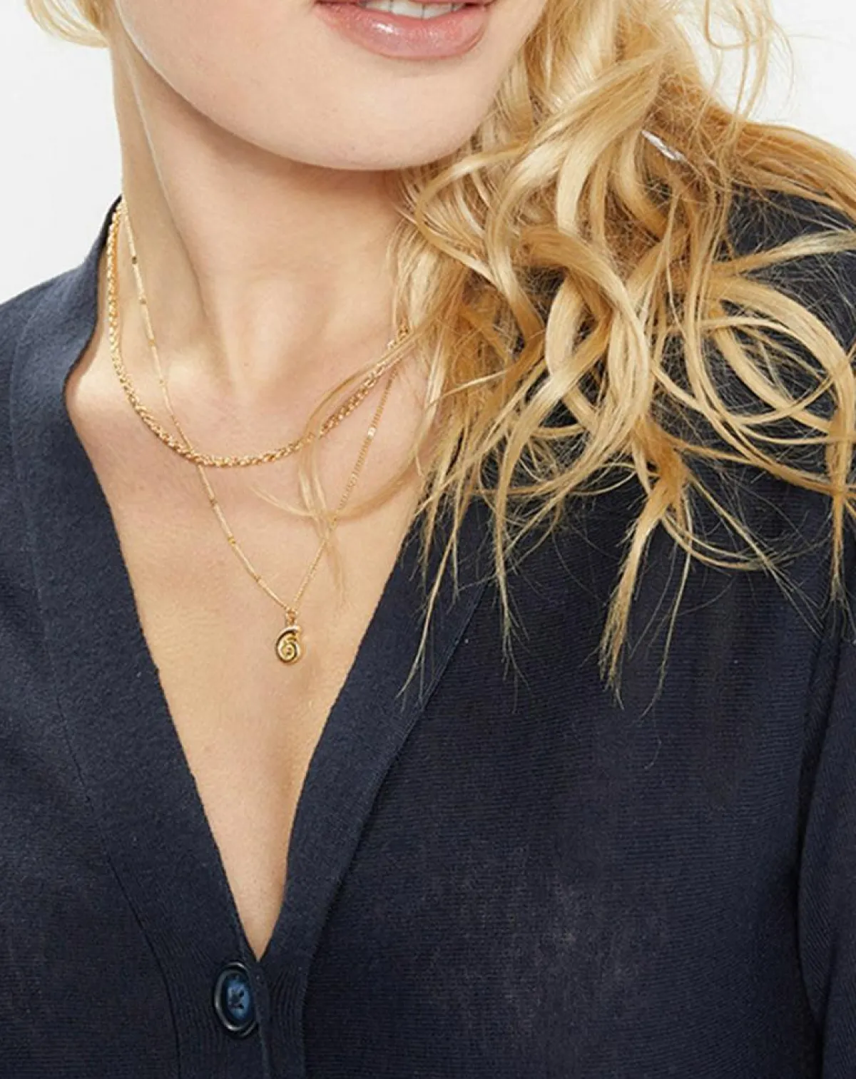 Jodhpur Gilets Et Cardigans|Gilet droit en Lin & Coton Mimosa bleu marine