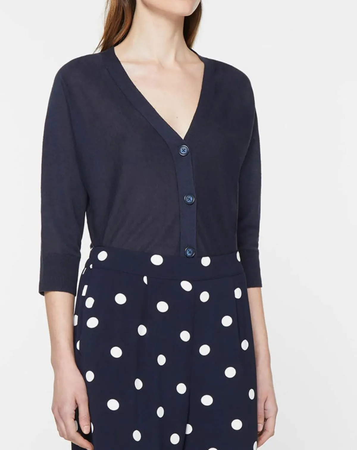 Jodhpur Gilets Et Cardigans|Gilet droit en Lin & Coton Mimosa bleu marine