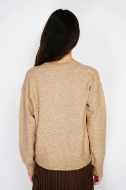 Assuili Gilets Et Cardigans|Gilet en Cachemire mélangé grand col camel