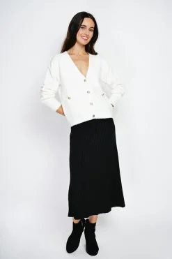 Assuili Gilets Et Cardigans|Gilet en Cachemire mélangé grand col naturel