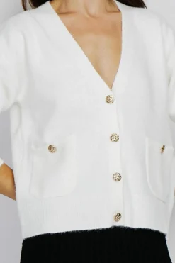 Assuili Gilets Et Cardigans|Gilet en Cachemire mélangé grand col naturel