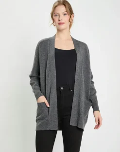 Galeries Lafayette Gilets Et Cardigans|Gilet en Laine & Cachemire Susan gris foncé