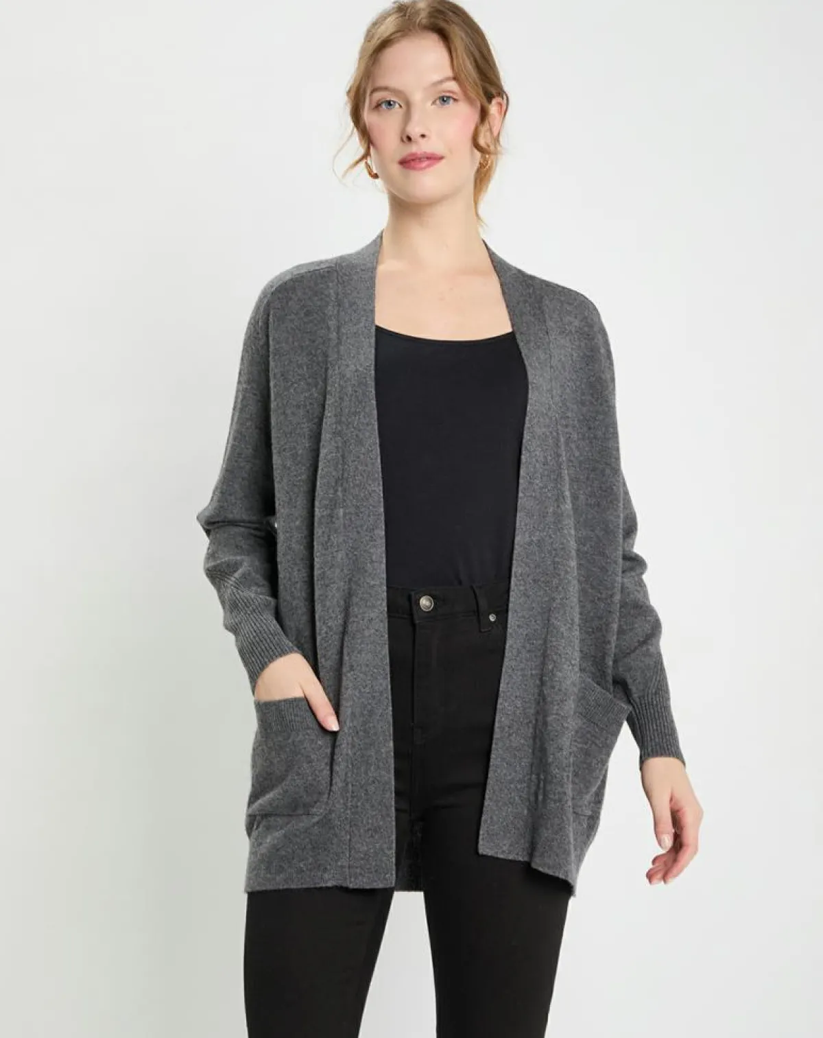 Galeries Lafayette Gilets Et Cardigans|Gilet en Laine & Cachemire Susan gris foncé
