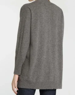 Galeries Lafayette Gilets Et Cardigans|Gilet en Laine & Cachemire Susan gris foncé