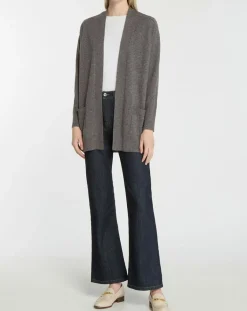 Galeries Lafayette Gilets Et Cardigans|Gilet en Laine & Cachemire Susan gris foncé