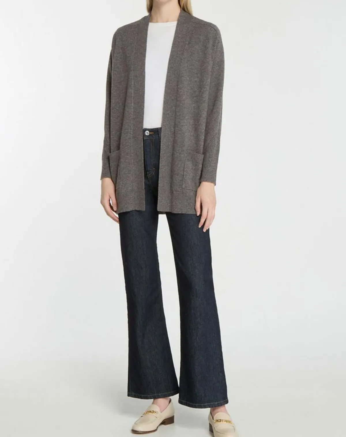 Galeries Lafayette Gilets Et Cardigans|Gilet en Laine & Cachemire Susan gris foncé