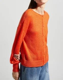 Galeries Lafayette Gilets Et Cardigans|Gilet en Laine & Mohair mélangés Maille Boston 2 rouge moyen