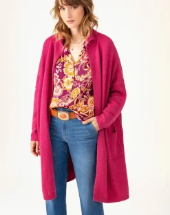 Indies Gilets Et Cardigans|Gilet en Laine mélangée Amira pivoine