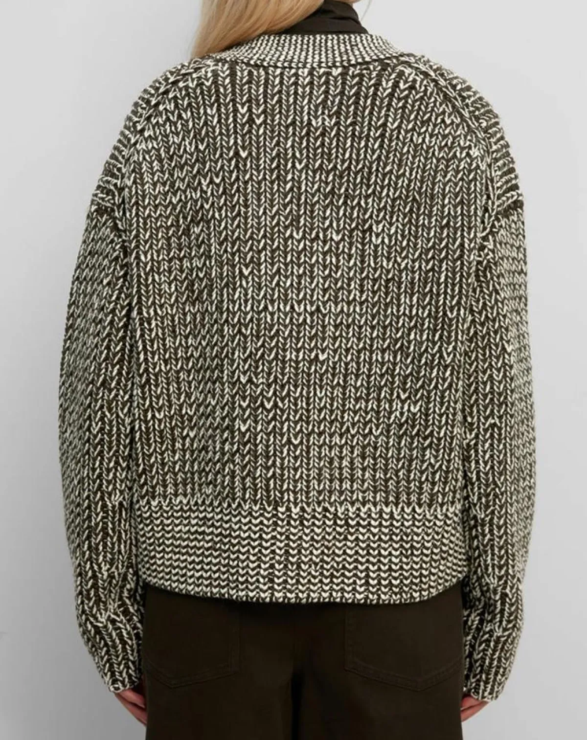 Marc O'Polo Gilets Et Cardigans|Gilet en Laine mélangée grosse maille marron/écru