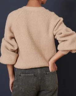 Garance Paris Pulls|Gilet en Laine mélangée Tibet beige