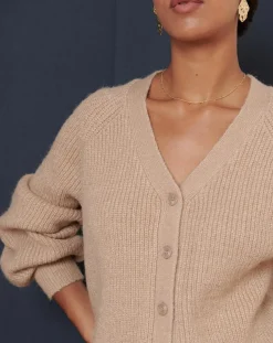 Garance Paris Pulls|Gilet en Laine mélangée Tibet beige