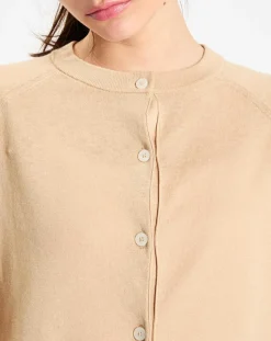 Jodhpur Gilets Et Cardigans|Gilet en Lin & Coton Rouga beige