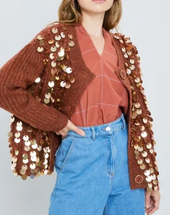 Manoush Gilets Et Cardigans|Gilet en Mohair & Laine mélangés Pampille écureuil