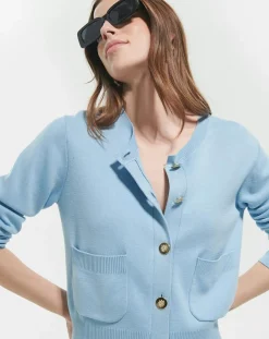 Zapa Gilets Et Cardigans|Gilet Gwendoline bleu ciel