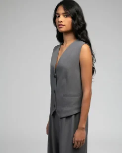 An'ge Gilets Et Cardigans|Gilet Kimolo anthracite