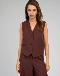 An'ge Gilets Et Cardigans|Gilet Kimolo chocolat