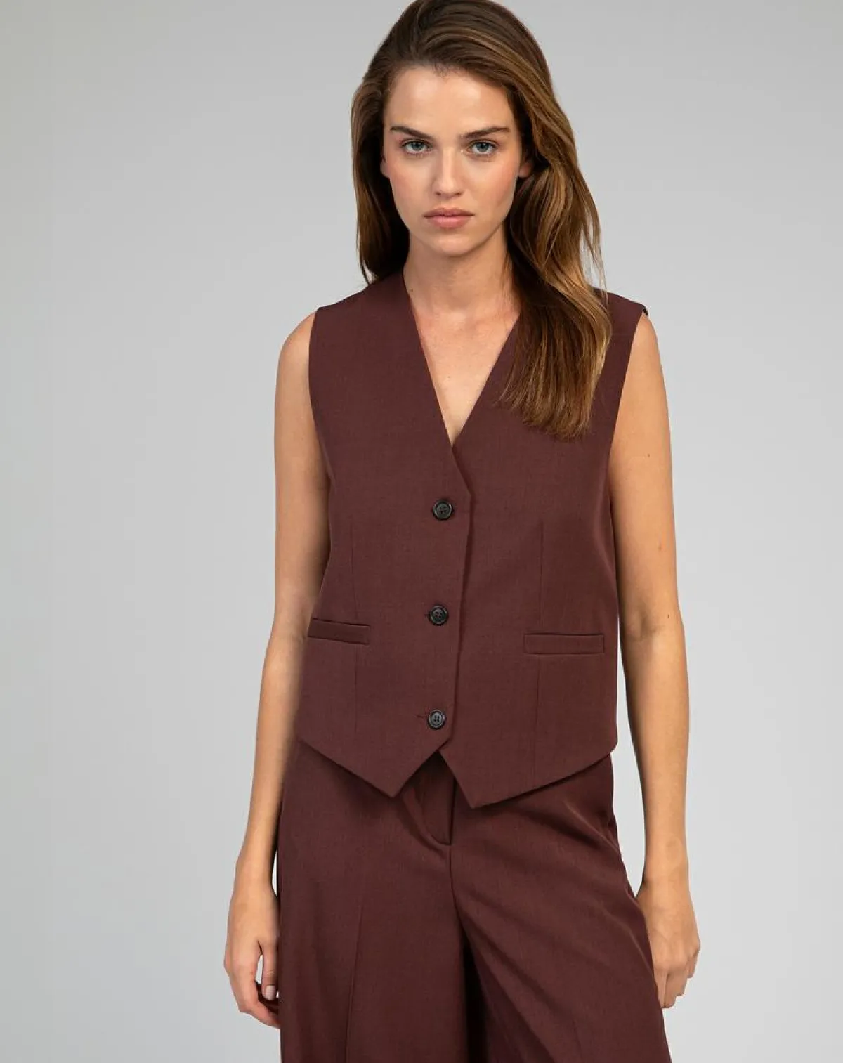 An'ge Gilets Et Cardigans|Gilet Kimolo chocolat