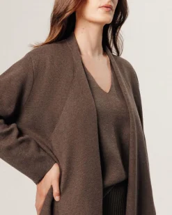 Rodier Gilets Et Cardigans|Gilet Lawrence ouvert marron havane