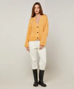 Rodier Gilets Et Cardigans|Gilet Lilith col V chiné jaune