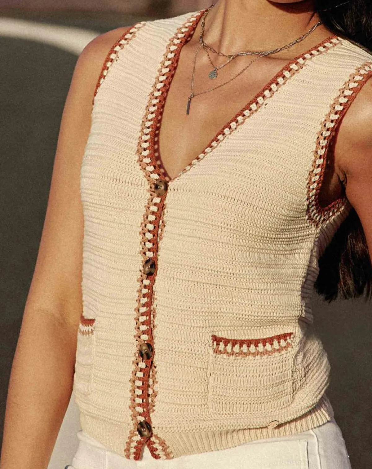 La Petite Etoile Gilets Et Cardigans|Gilet Madina beige