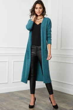 Fleur de cachemire Gilets Et Cardigans|Gilet Mali Vert