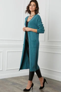 Fleur de cachemire Gilets Et Cardigans|Gilet Mali Vert