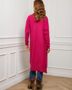 Fleur de cachemire Gilets Et Cardigans|Gilet Nina fushia