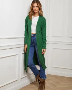 Fleur de cachemire Gilets Et Cardigans|Gilet Nina vert