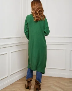 Fleur de cachemire Gilets Et Cardigans|Gilet Nina vert