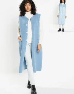 Lou Andrea Gilets Et Cardigans|Gilet réversible en Fausse Fourrure 373 Mont bleu