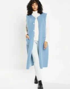 Lou Andrea Gilets Et Cardigans|Gilet réversible en Fausse Fourrure 373 Mont bleu