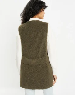 Lou Andrea Gilets Et Cardigans|Gilet réversible en Fausse Fourrure Dafne military