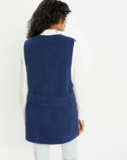 Lou Andrea Gilets Et Cardigans|Gilet réversible en Fausse Fourrure Dafne indigo