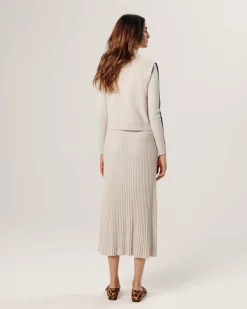 Rodier Gilets Et Cardigans|Gilet Sharifa manches courtes col mont blanc écru