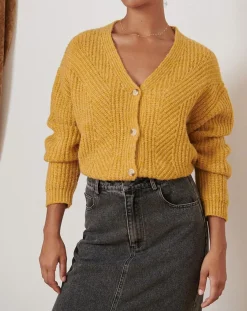 Garance Paris Pulls|Gilet Tio moutarde