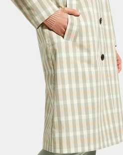 Galeries Lafayette Manteaux|Imperméable en Coton Louis à carreaux beige