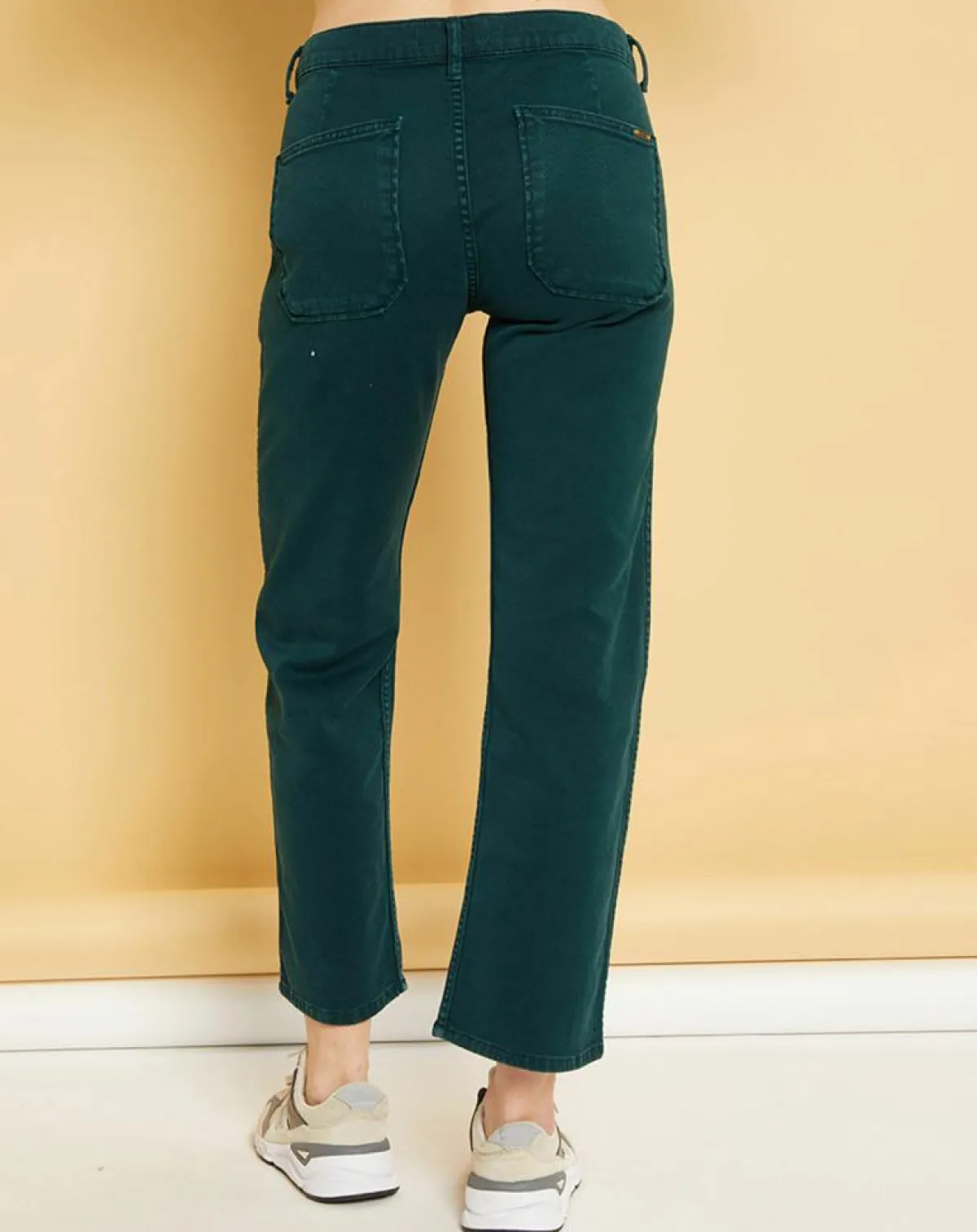 Acquaverde Pantalons|Jean Denim Georgia vert bouteille