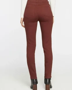 Galeries Lafayette Jeans|Jean ajusté Gerly en Toile de coton marron foncé