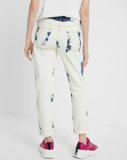 Desigual Jeans|Jean Bleach blanc/bleu