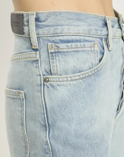 Scotch & Soda Jeans|Jean boyfriend crop det couture bleu clair