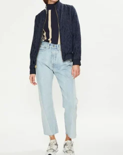 Scotch & Soda Jeans|Jean boyfriend crop det couture bleu clair