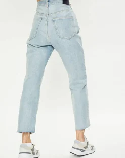 Scotch & Soda Jeans|Jean boyfriend crop det couture bleu clair