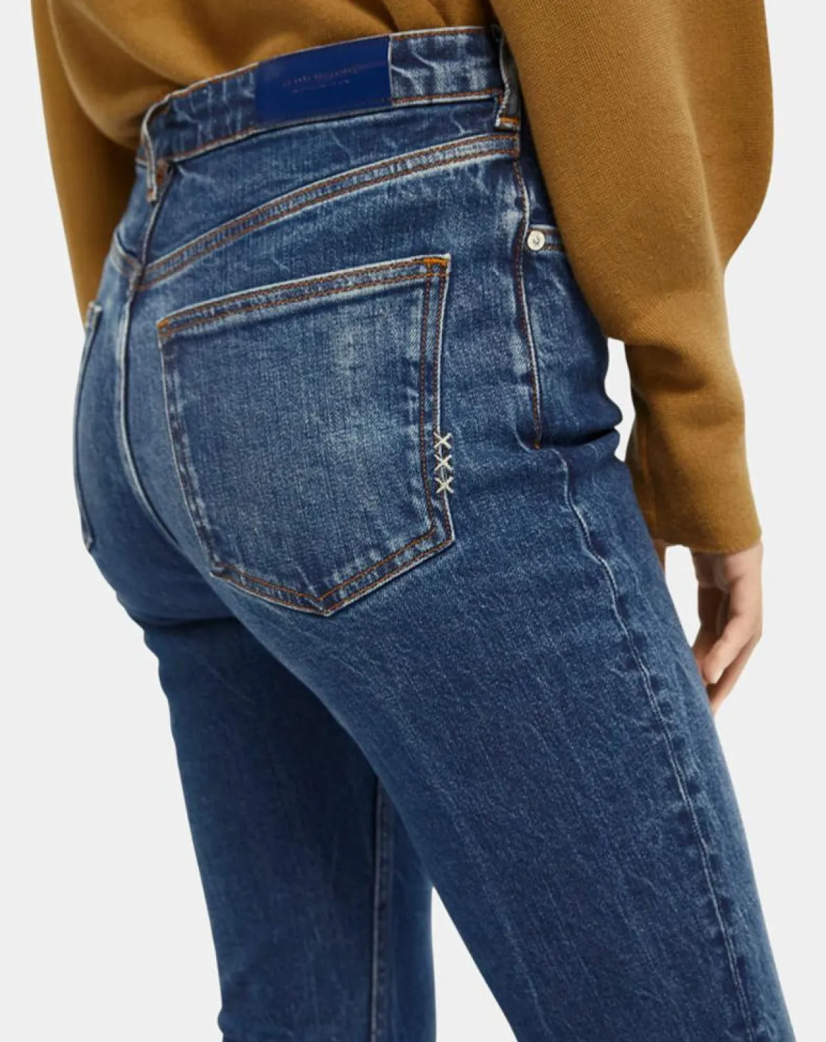 Scotch & Soda Jeans|Jean charm flare taille haute bleu moyen